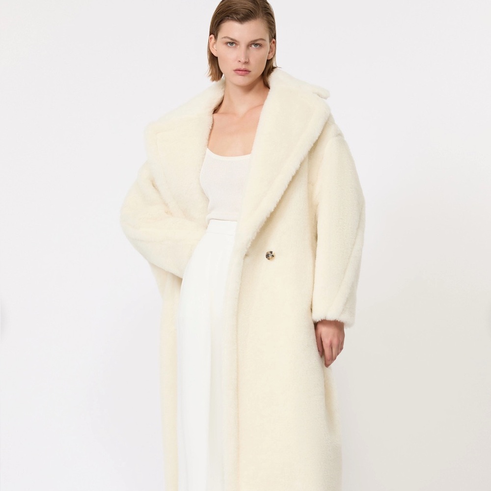 Max Mara ivory white Teddy Icon coat